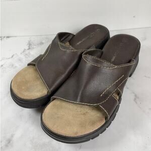 Vintage Y2K No Boundaries Bessie Chunky Platform Slide Sandals Brown Women's 8.5